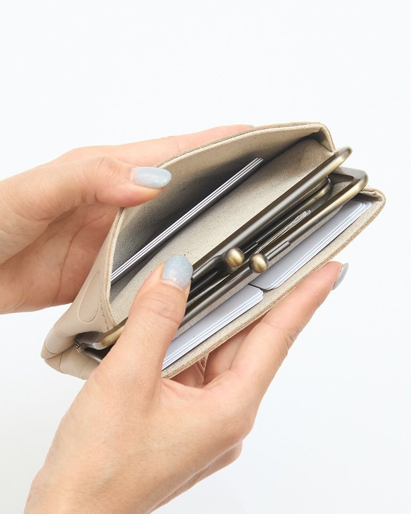 Kanmi Polka Leather Wallet, Coin Bag, 2 Colors, made in Japan