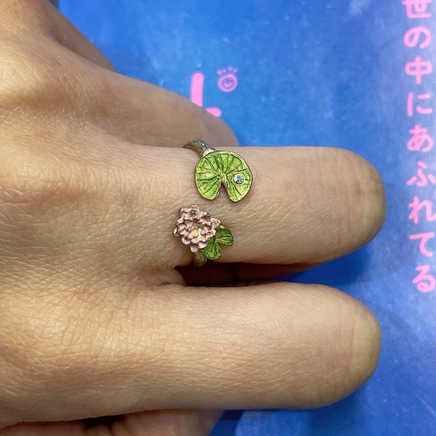 Sale- Palnart Poc Floral Ring, made in Japan
