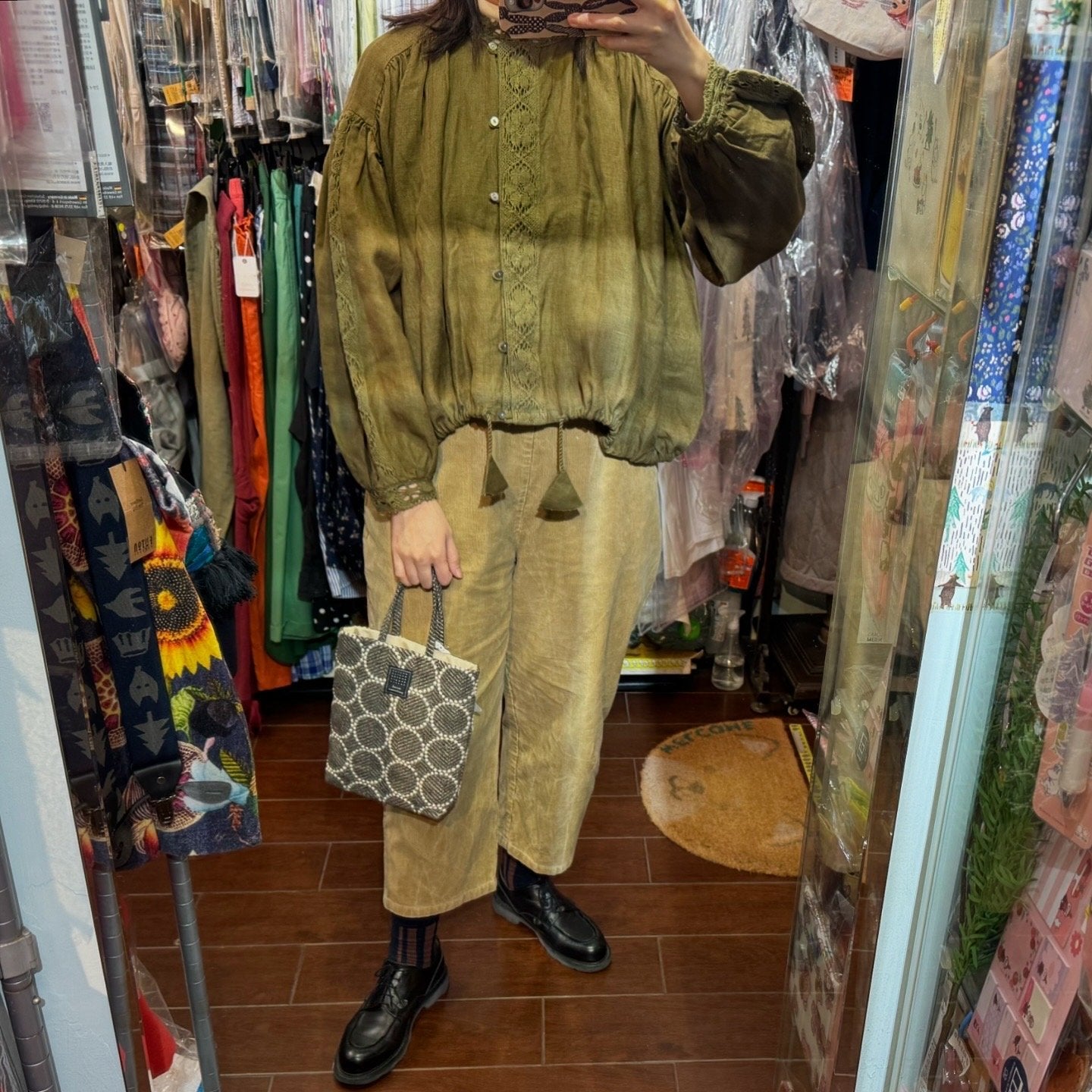 EXTRA20- TSUHARU Forest Lace Shirt, made in India