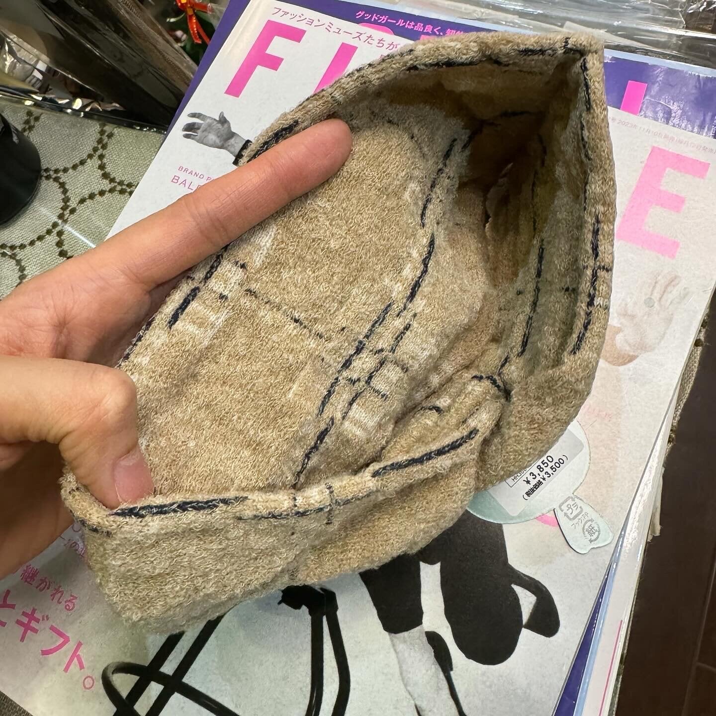 Sale- Nonnette Beige Wool Headband, made in Japan
