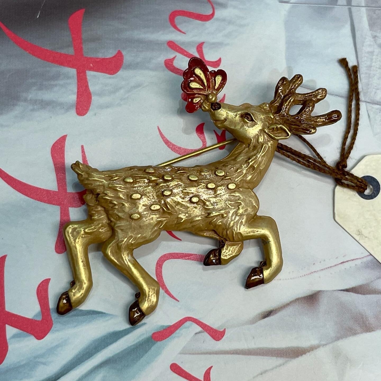 Palnart Poc Deer 🦌 Brooch, made in Japan