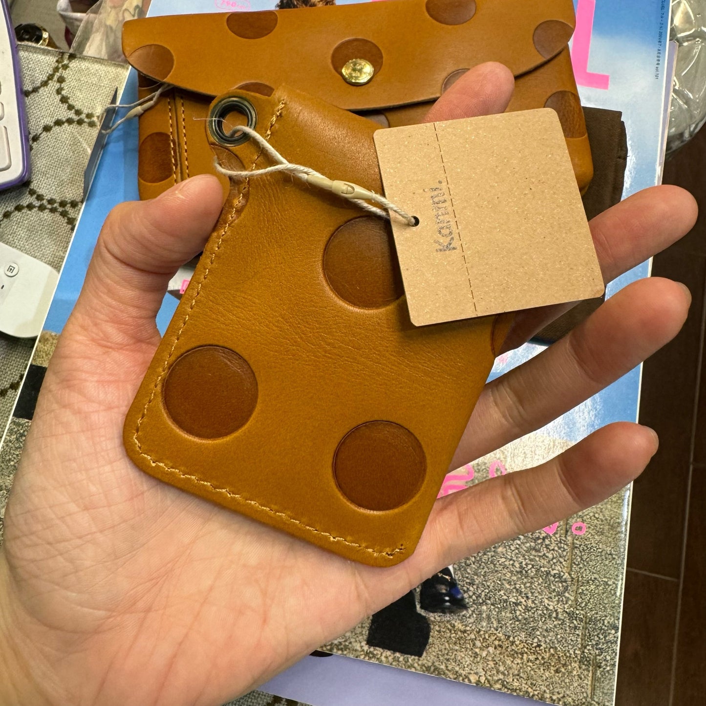Kanmi Leather Card Holder, 2 Colors, made in Japan