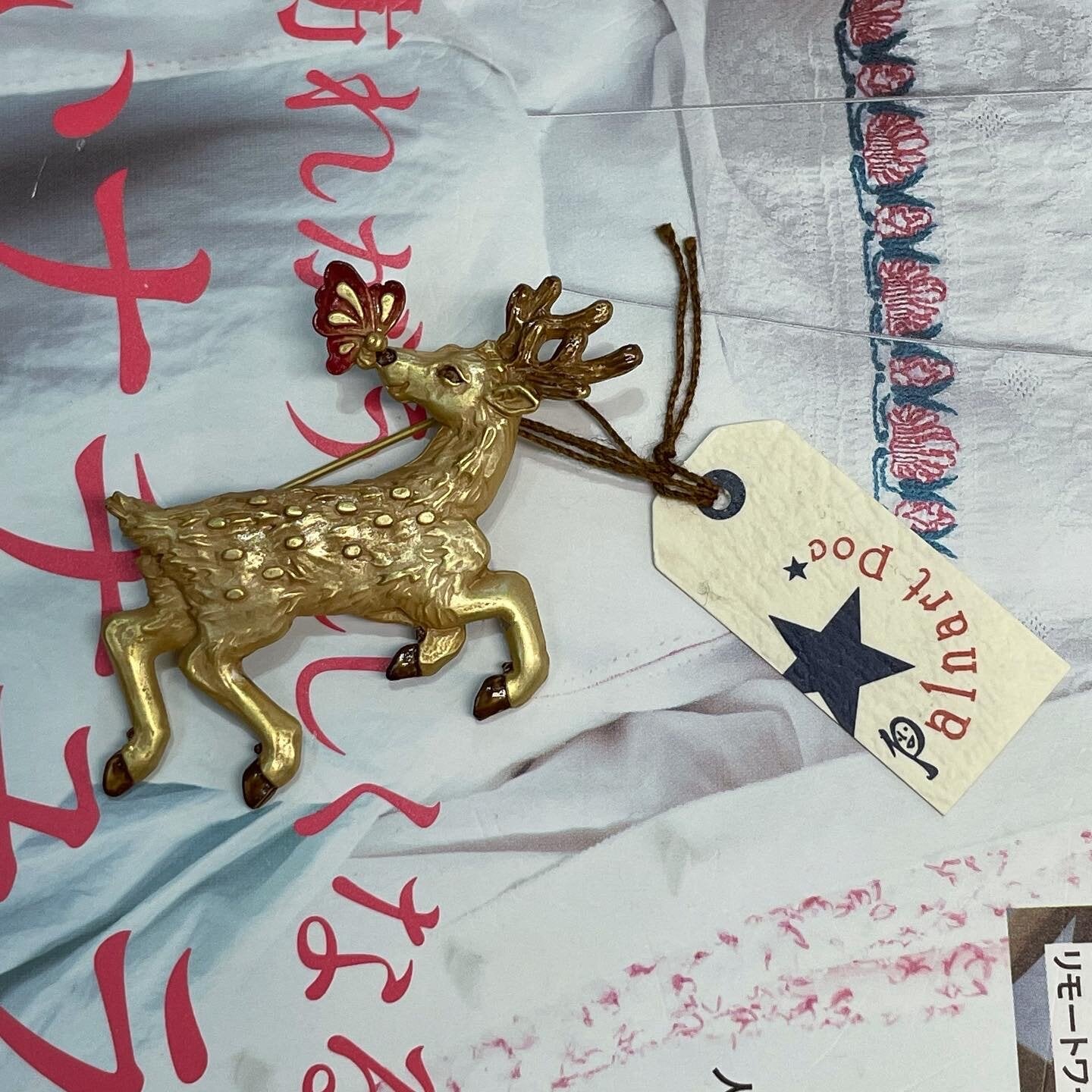 Palnart Poc Deer 🦌 Brooch, made in Japan