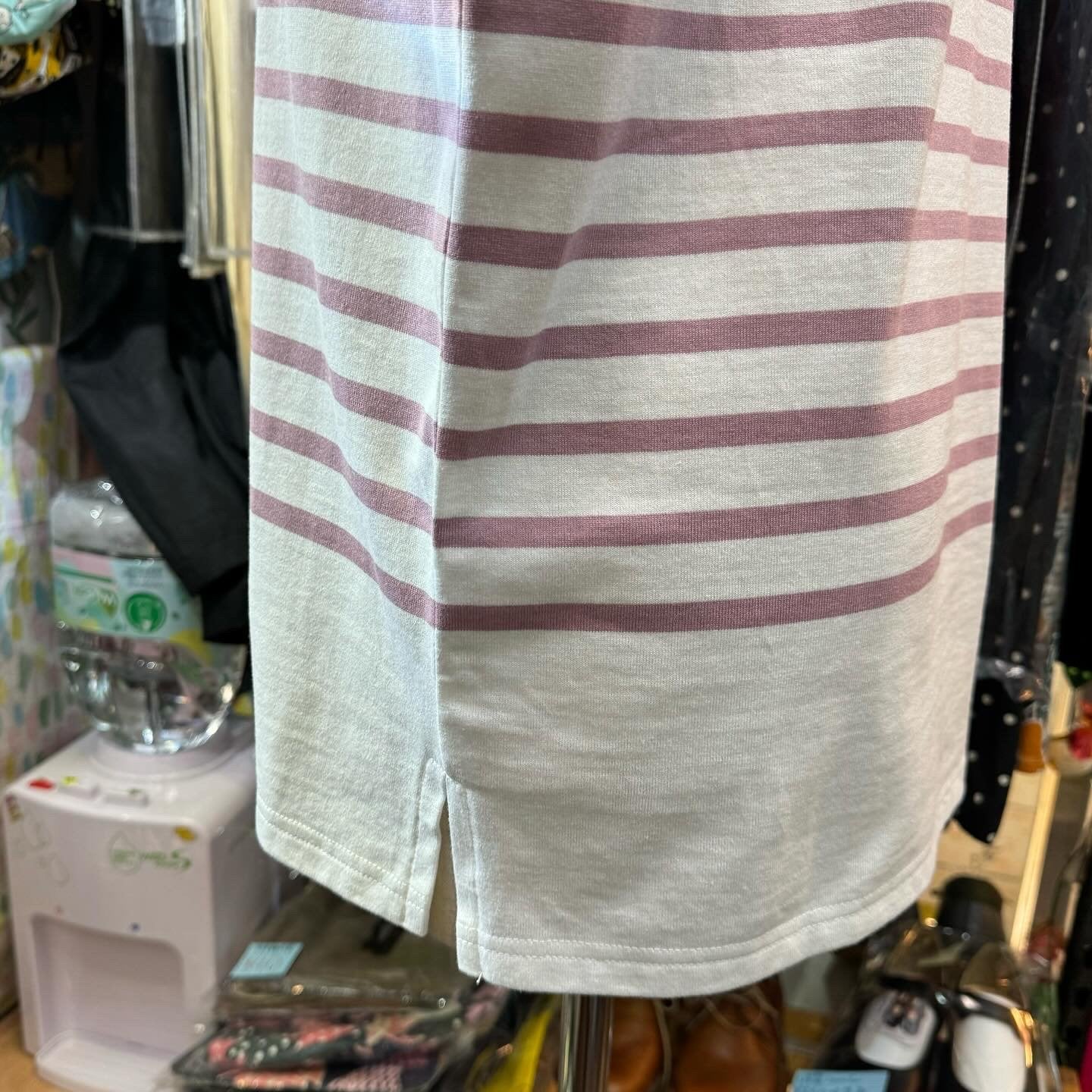 Yarra Pink Striped T-shirt, made in Japan