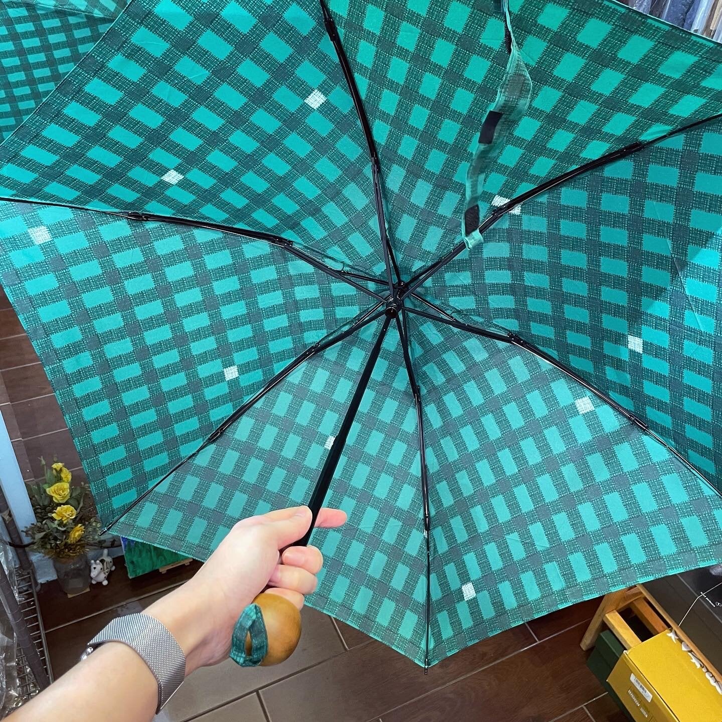 Gingham Umbrella, 2 Colors