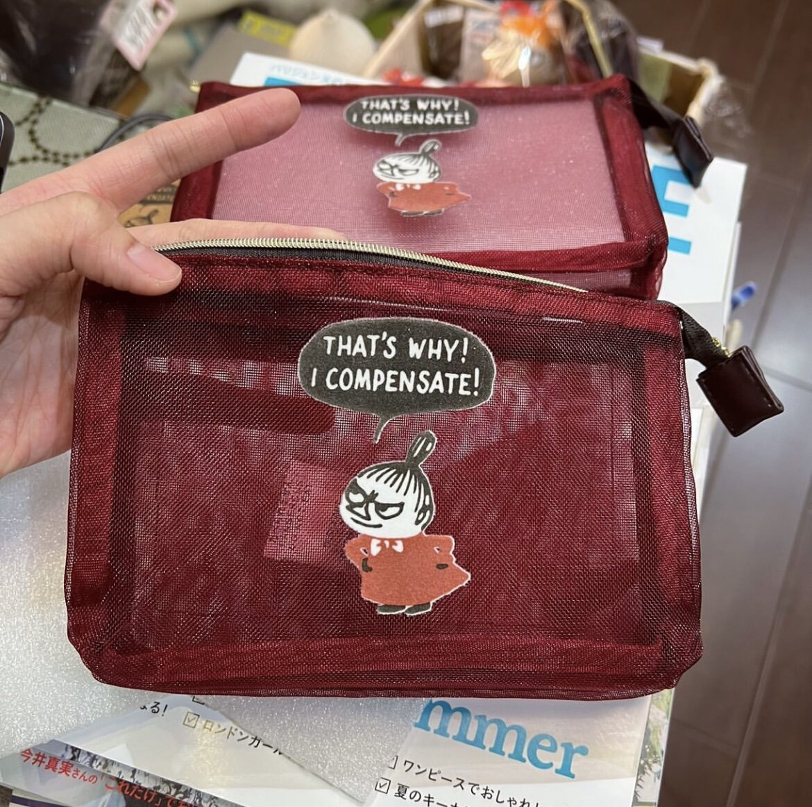 Sale- Little My Red Pouch, Pencil Bag