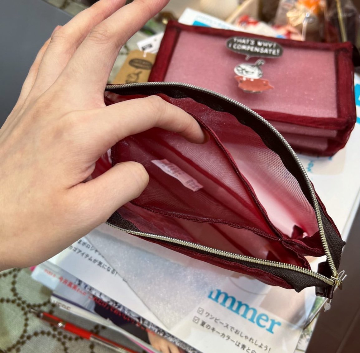 Sale- Little My Red Pouch, Pencil Bag