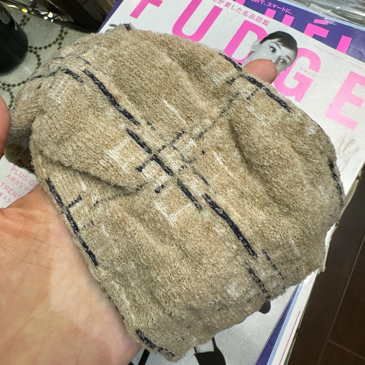 Sale- Nonnette Beige Wool Headband, made in Japan