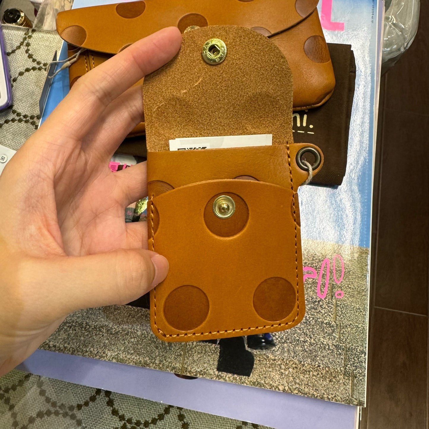 Kanmi Leather Card Holder, 2 Colors, made in Japan