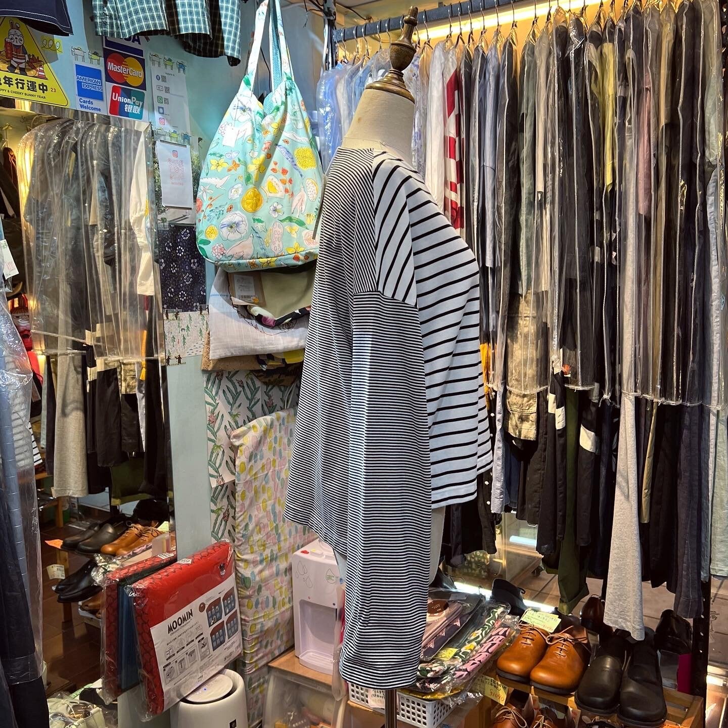EXTRA20- Diaries Black Striped T-shirt, made in Japan