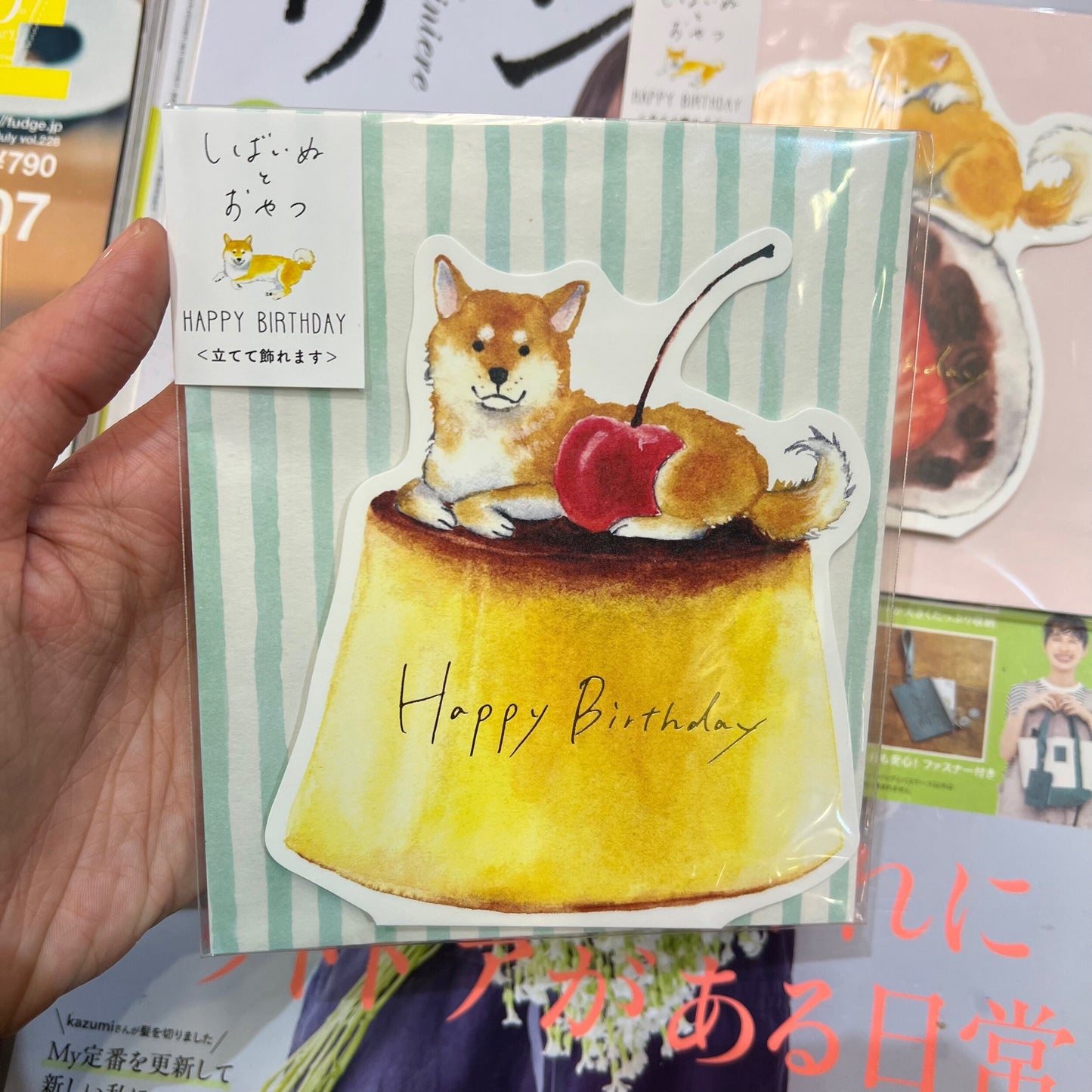 Shiba Inu Birthday Card, 2 patterns, made in Japan
