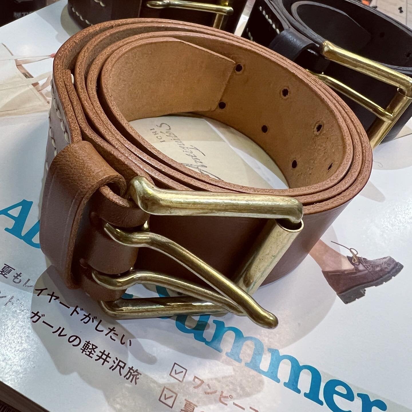 Sale- Ichi ANTIQUITES Cowhide Belt, 2 Colors, made in Japan