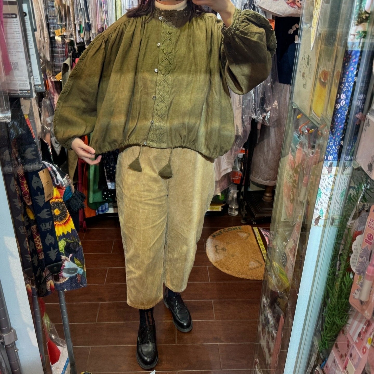 EXTRA20- TSUHARU Forest Lace Shirt, made in India