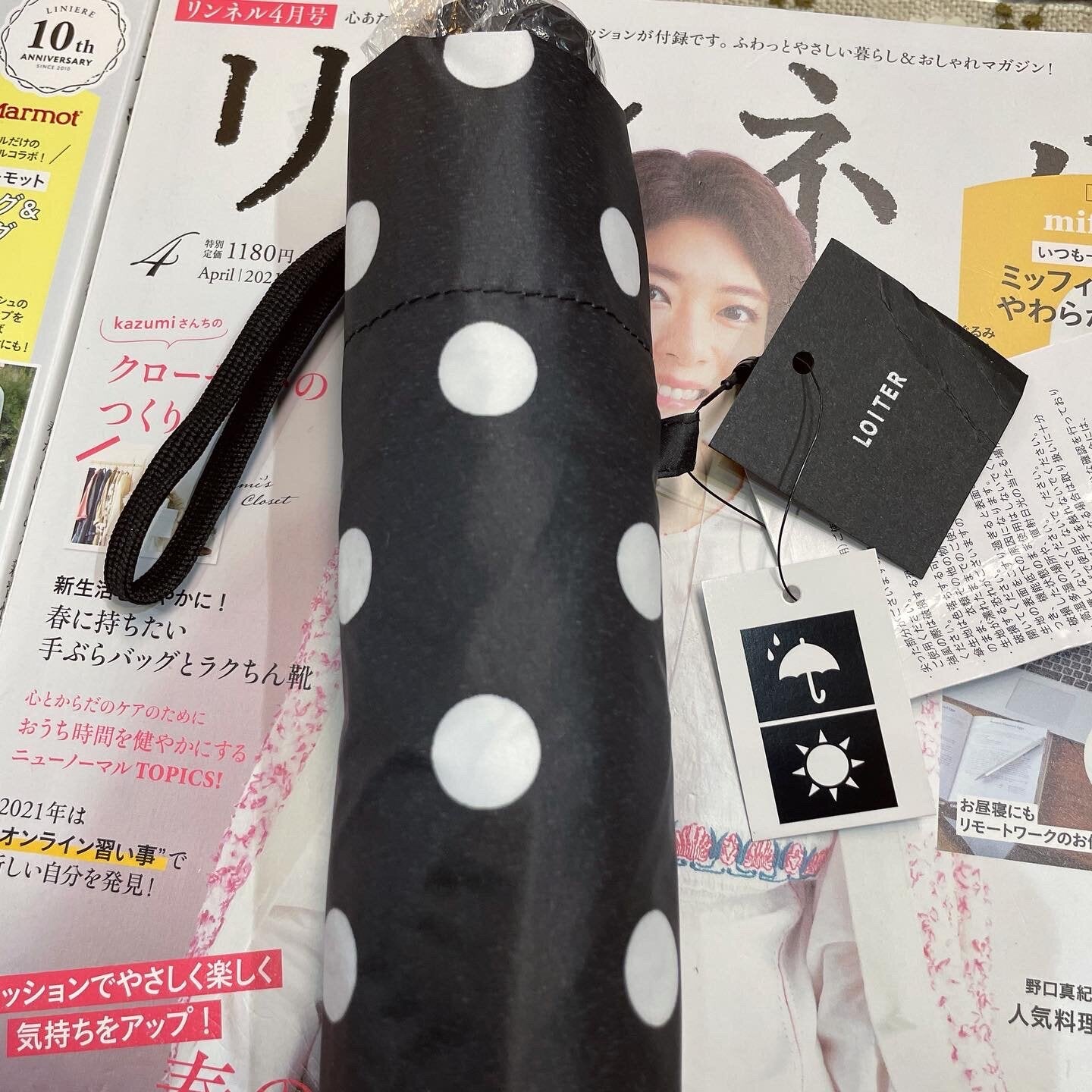 Sale- Ichi ~ Loiter Polka Black Umbrella