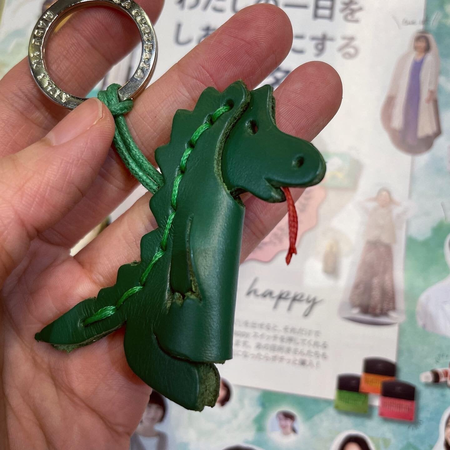 Couiera Dinosaur Cowhide Key Rings- made in Italy