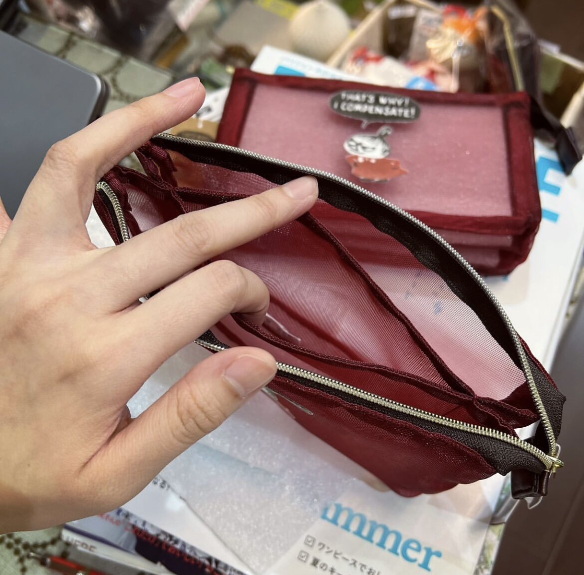 Sale- Little My Red Pouch, Pencil Bag