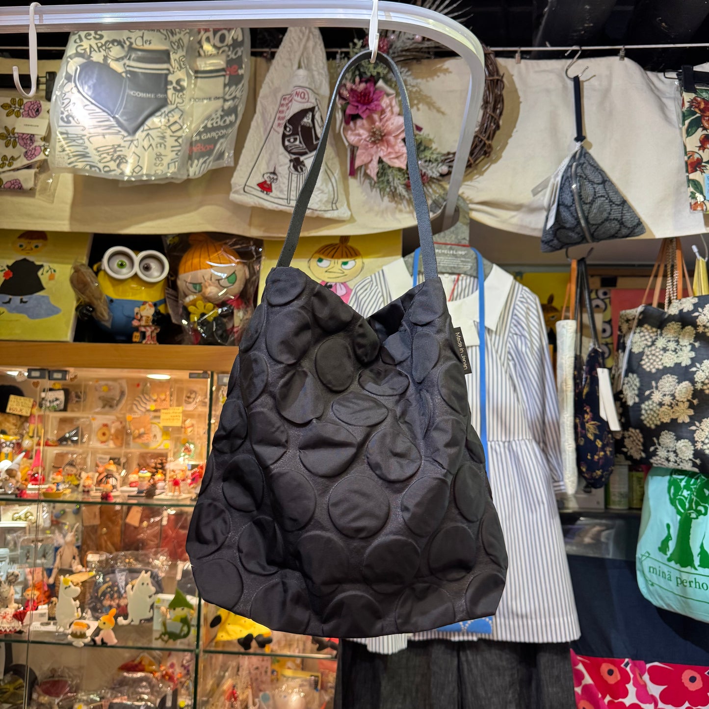 BAG 'n' Noun DOTS PACK 'MINI' Black Bag, made in Japan