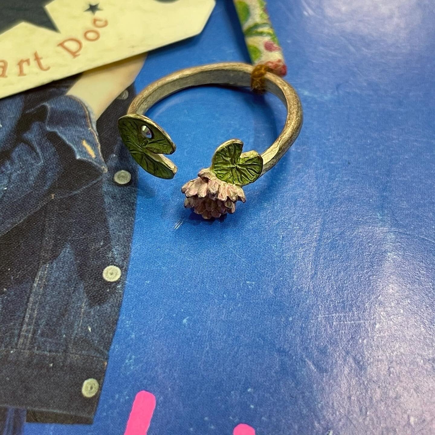 Sale- Palnart Poc Floral Ring, made in Japan