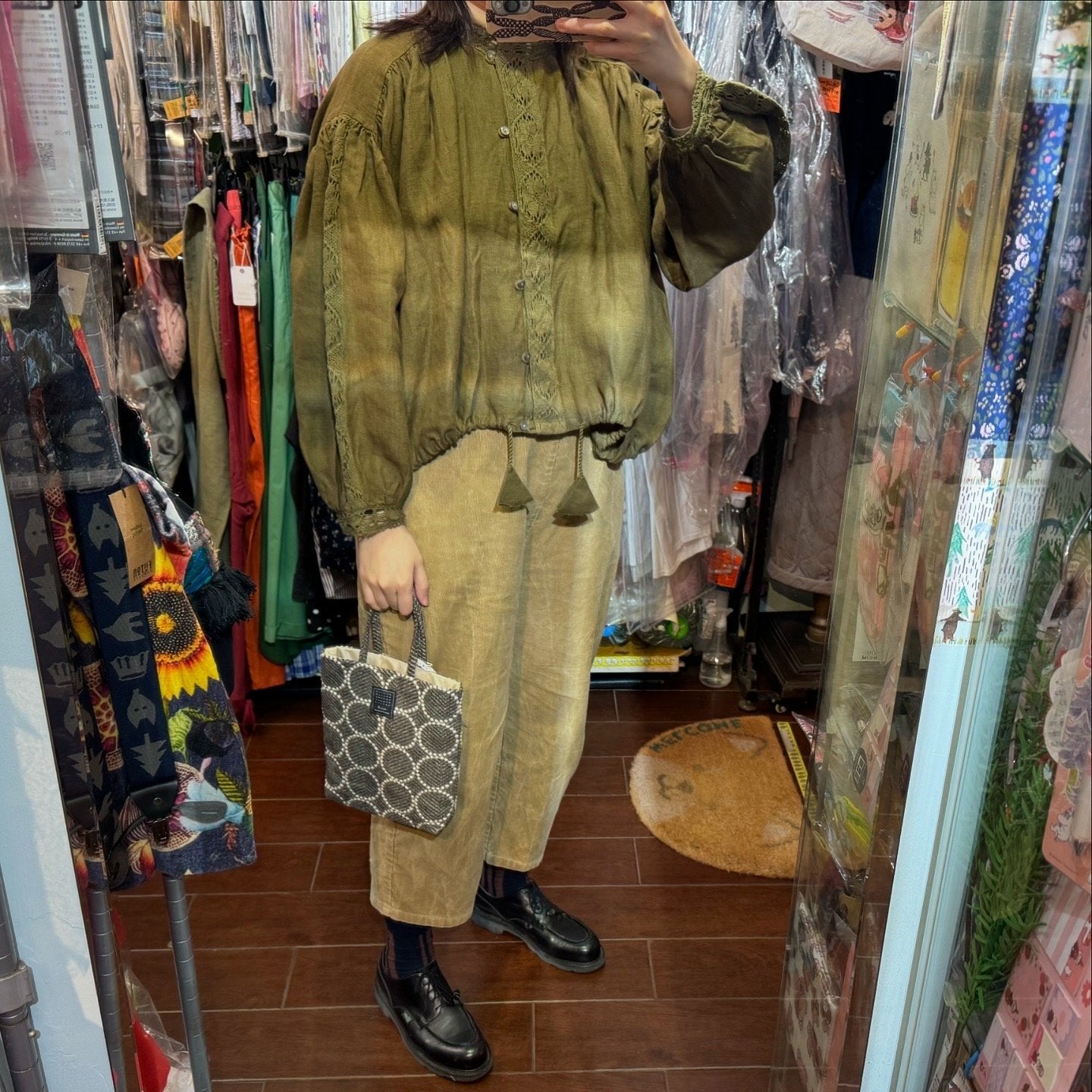 EXTRA20- TSUHARU Forest Lace Shirt, made in India