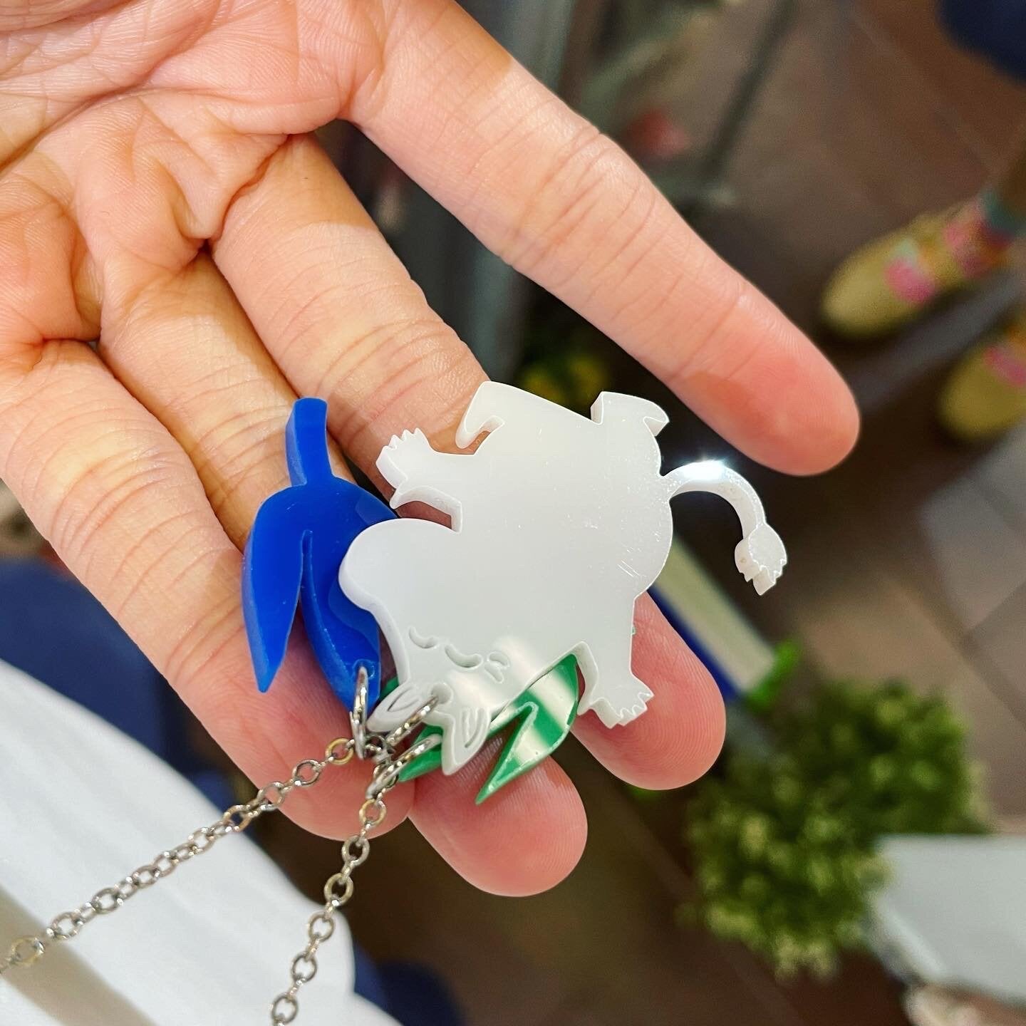 Sale- Moomin Acrylic Necklace, made in Sweden