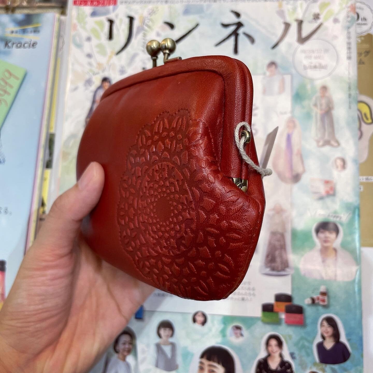 Sale- Kanmi Leather Red Wallet, made in Japan