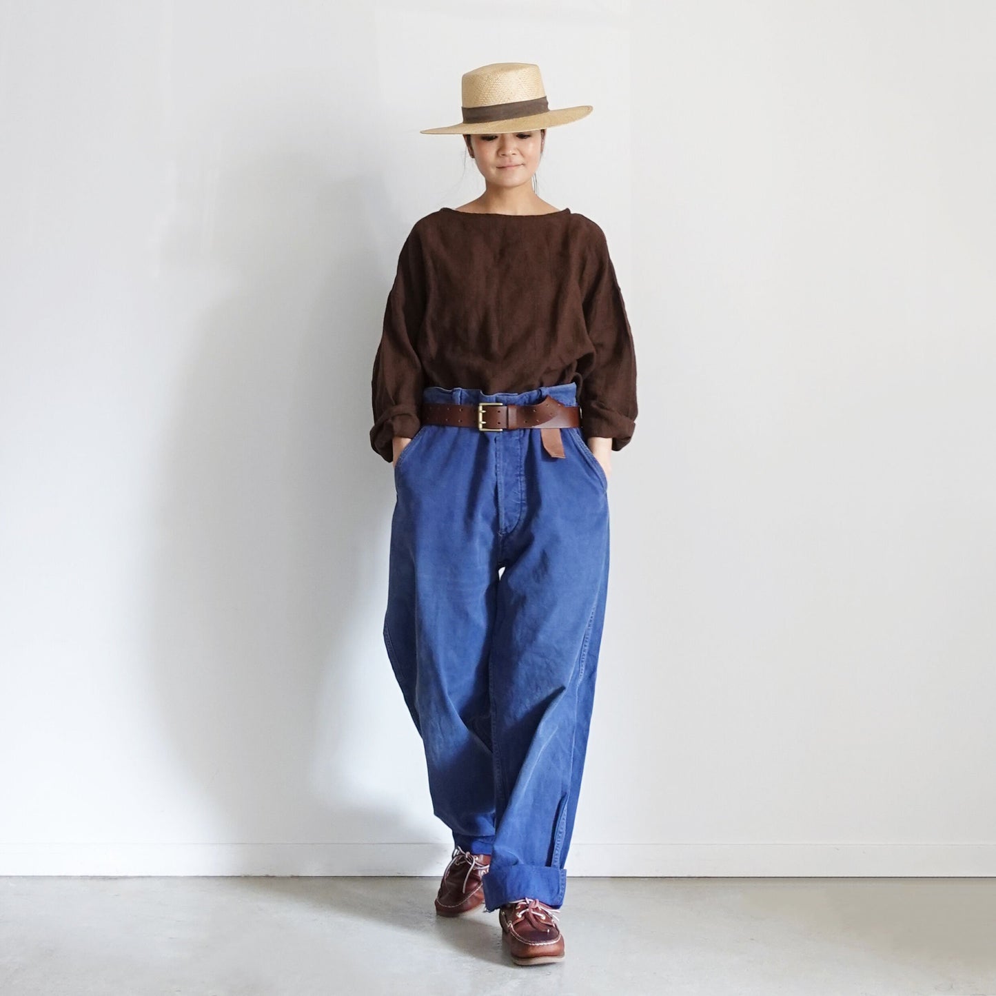 Sale- Ichi ANTIQUITES Cowhide Belt, 2 Colors, made in Japan