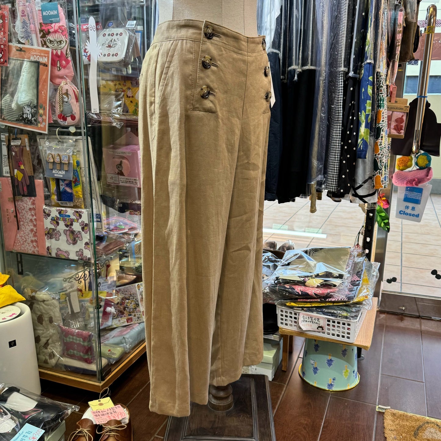 Vent d Ouest Beige French Linen Pants, size 40, made in Japan