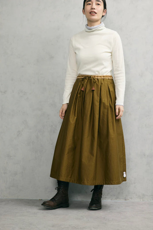 VM Beige Tuck Skirt, made in Japan