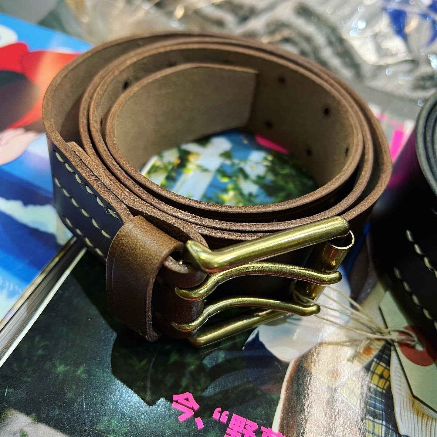 Sale- Ichi ANTIQUITES Cowhide Belt, 2 Colors, made in Japan