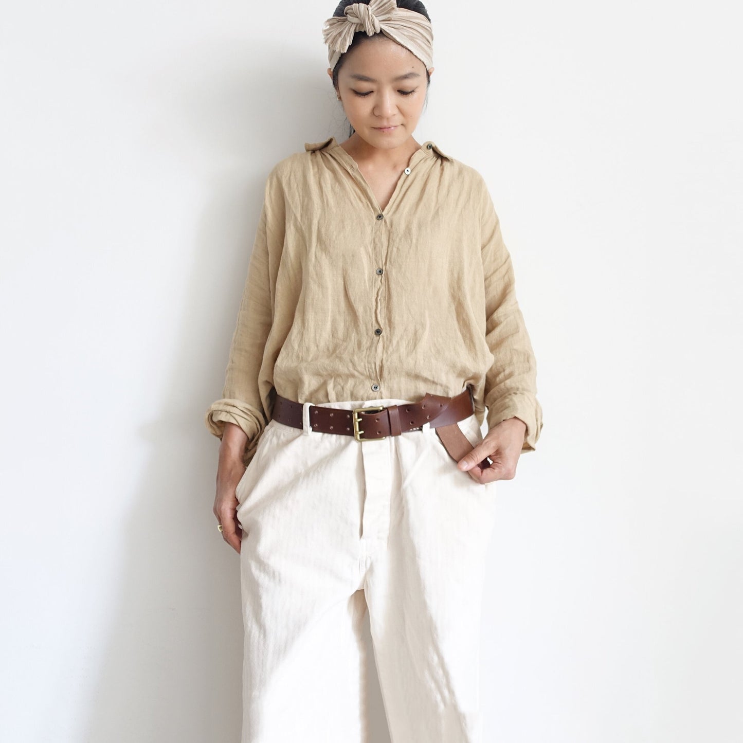 Sale- Ichi ANTIQUITES Cowhide Belt, 2 Colors, made in Japan