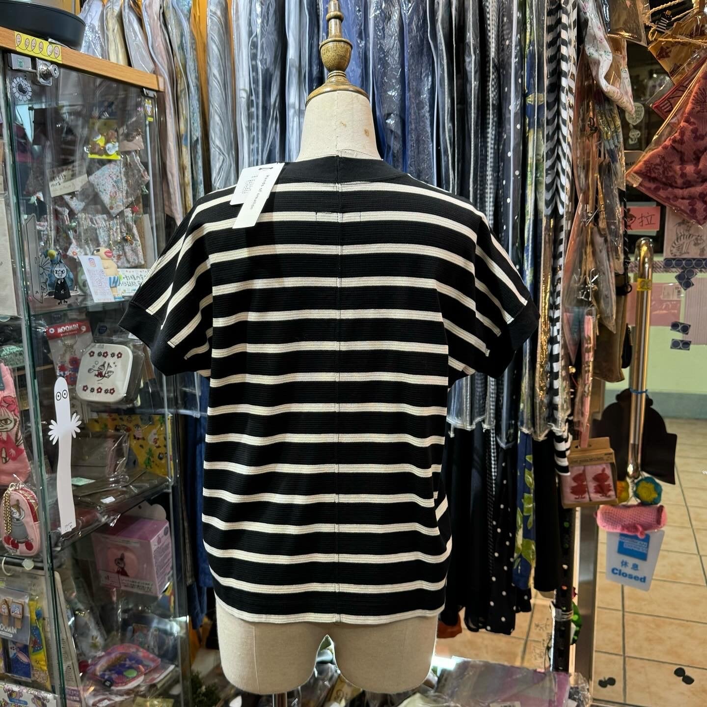 Hands of Creation Striped T-shirt, 2 Colors, made in Japan