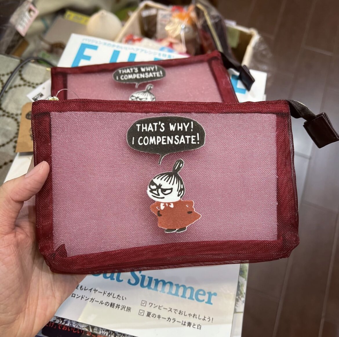 Sale- Little My Red Pouch, Pencil Bag