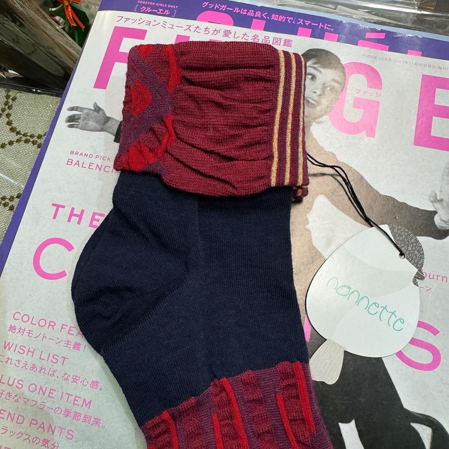 Sale- Nonnette Wool Socks, 2 Colors, made in Japan