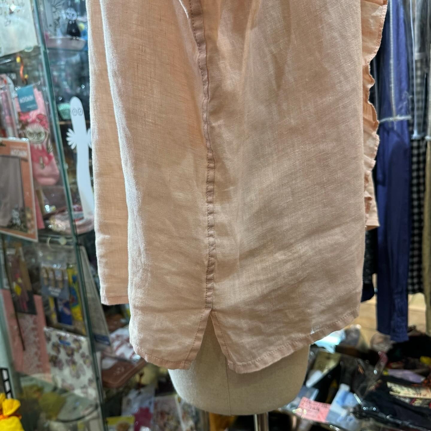 EXTRA20- A* koloni Pink Linen Shirt