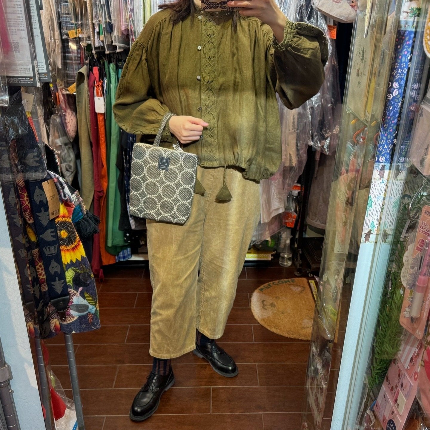 EXTRA20- TSUHARU Forest Lace Shirt, made in India