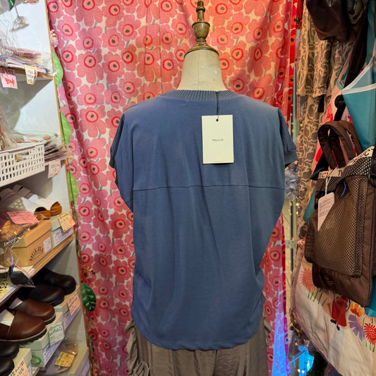 Sale- Munich Blue Blouse, made in Japan
