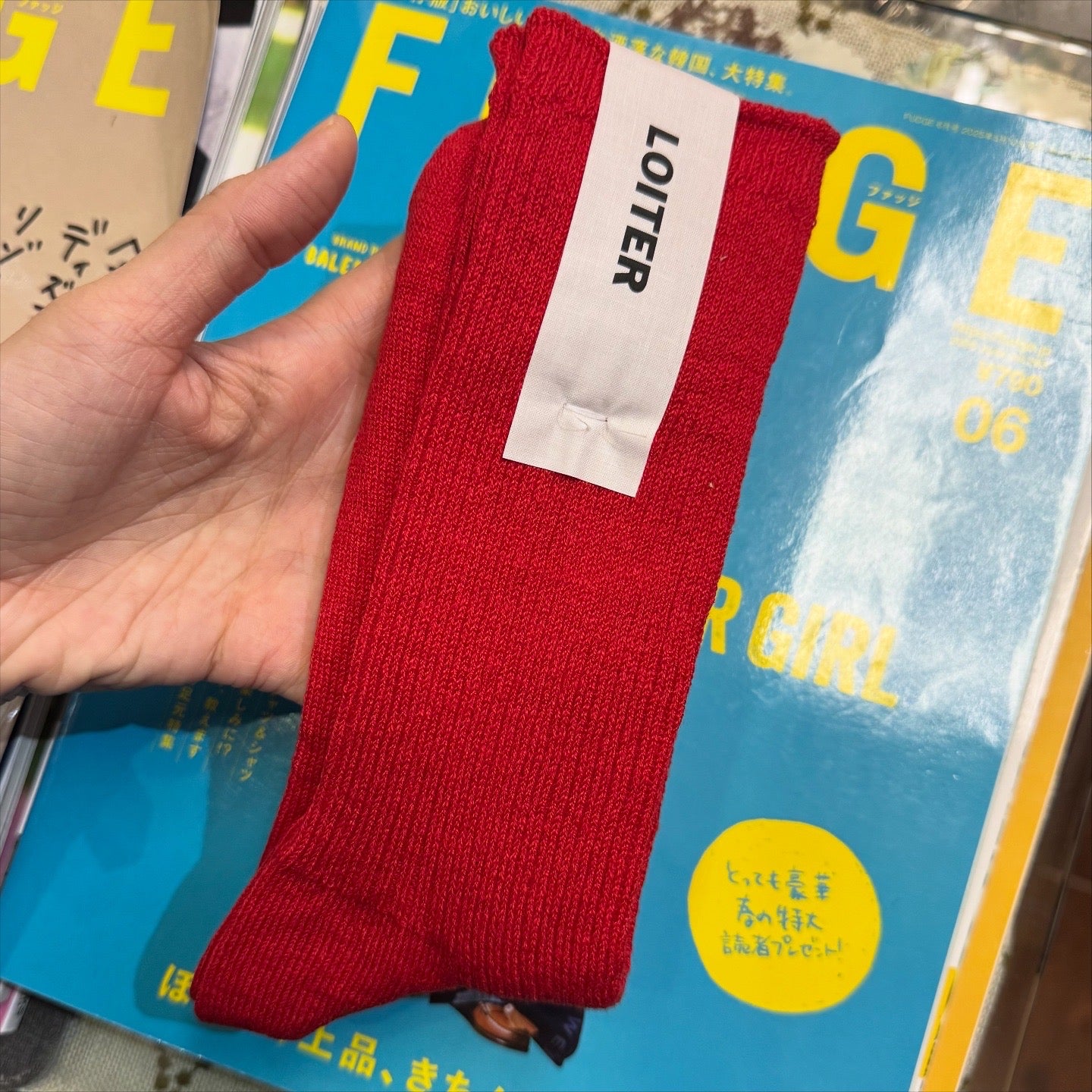 Ichi LOITER Linen Rib Socks, 6 Colos, made in Japan