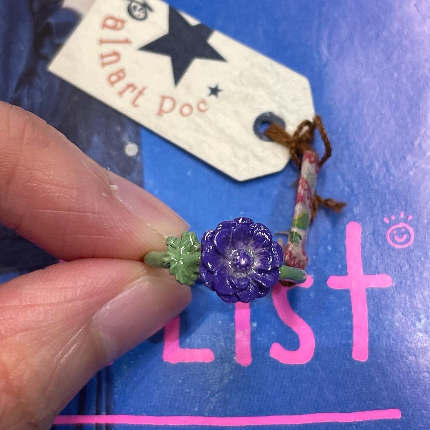 Sale- Palnart Poc Metal Floral Ring, made in Japan