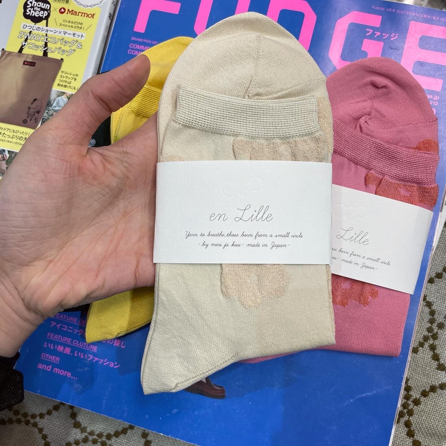 Sale- en Lille Floral Socks, 4 Colors, made in Japan