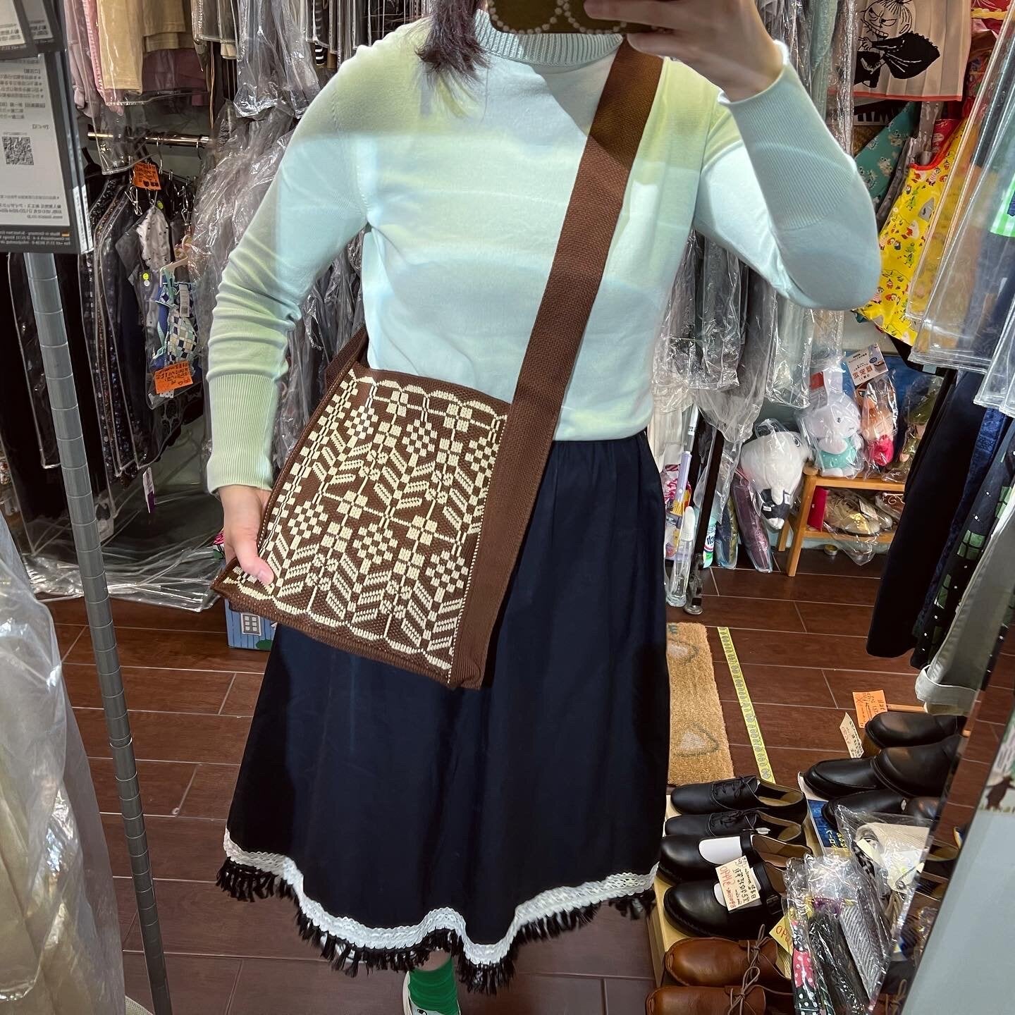 Sale- French bull Brown Bag, made in Japan