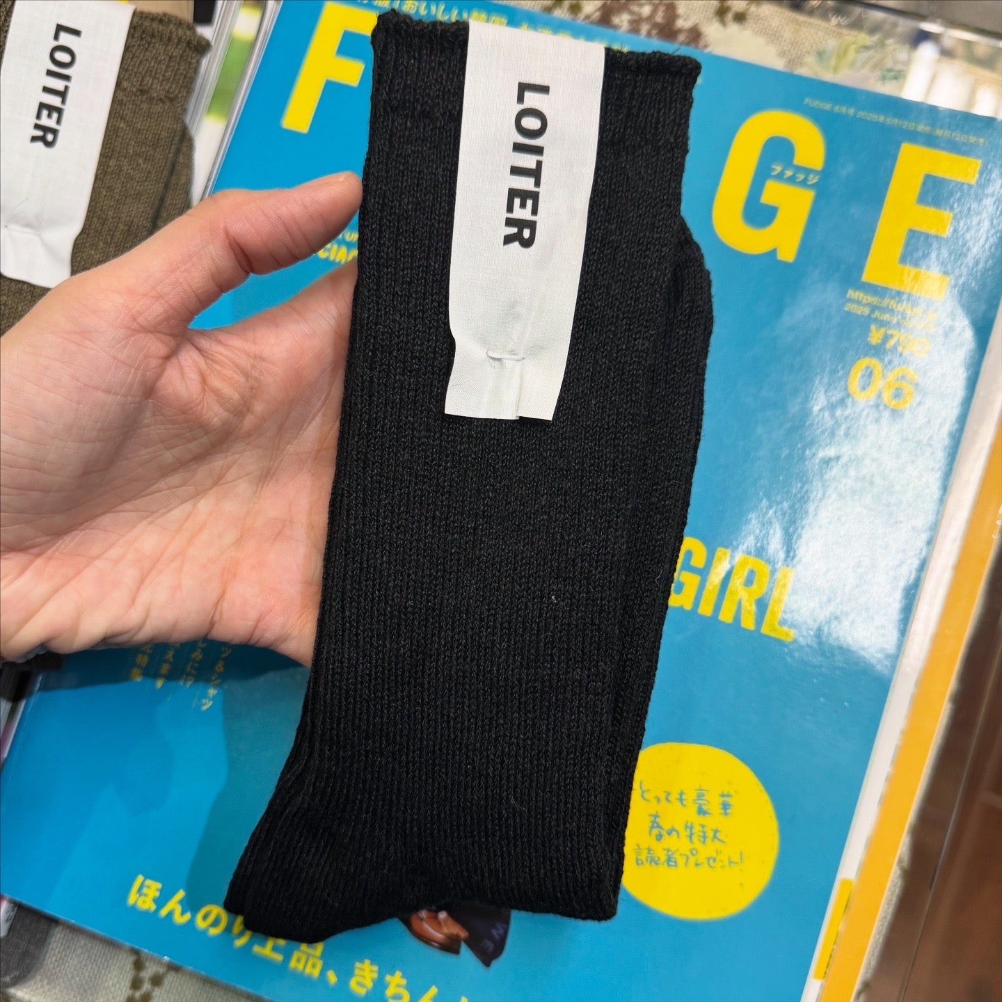 Ichi LOITER Linen Rib Socks, 6 Colos, made in Japan