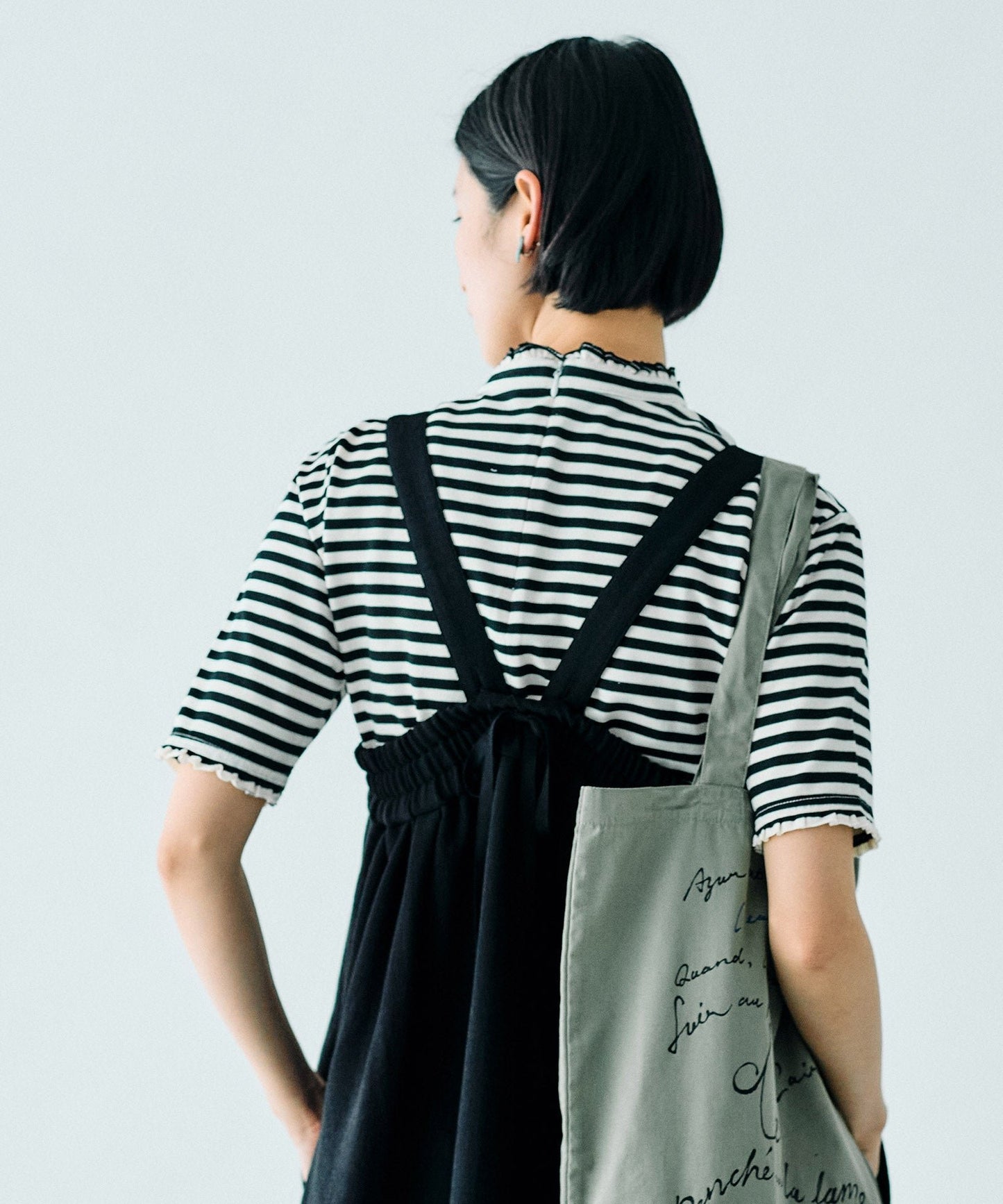 Sale- La Marine Française Striped Frill Collar Top