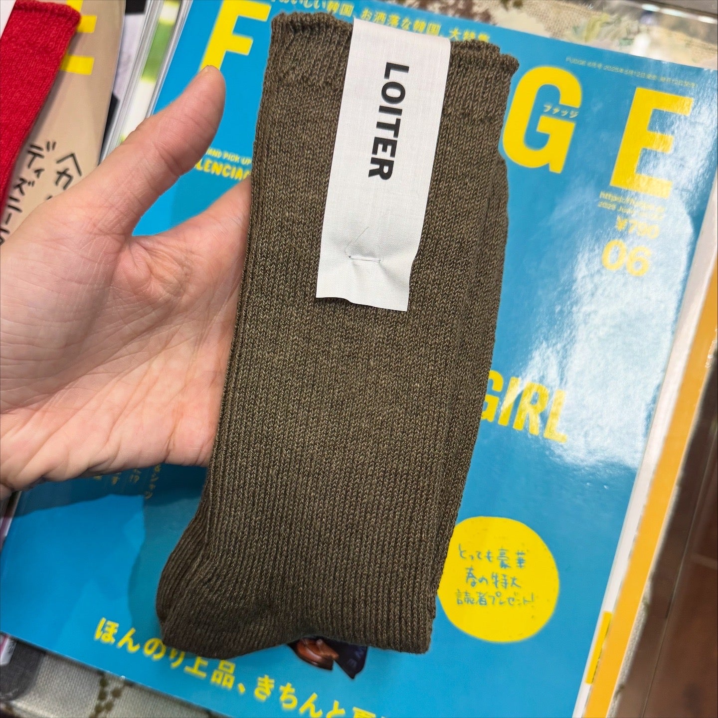 Ichi LOITER Linen Rib Socks, 6 Colos, made in Japan
