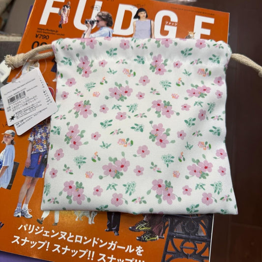 小熊学校花卉束口袋