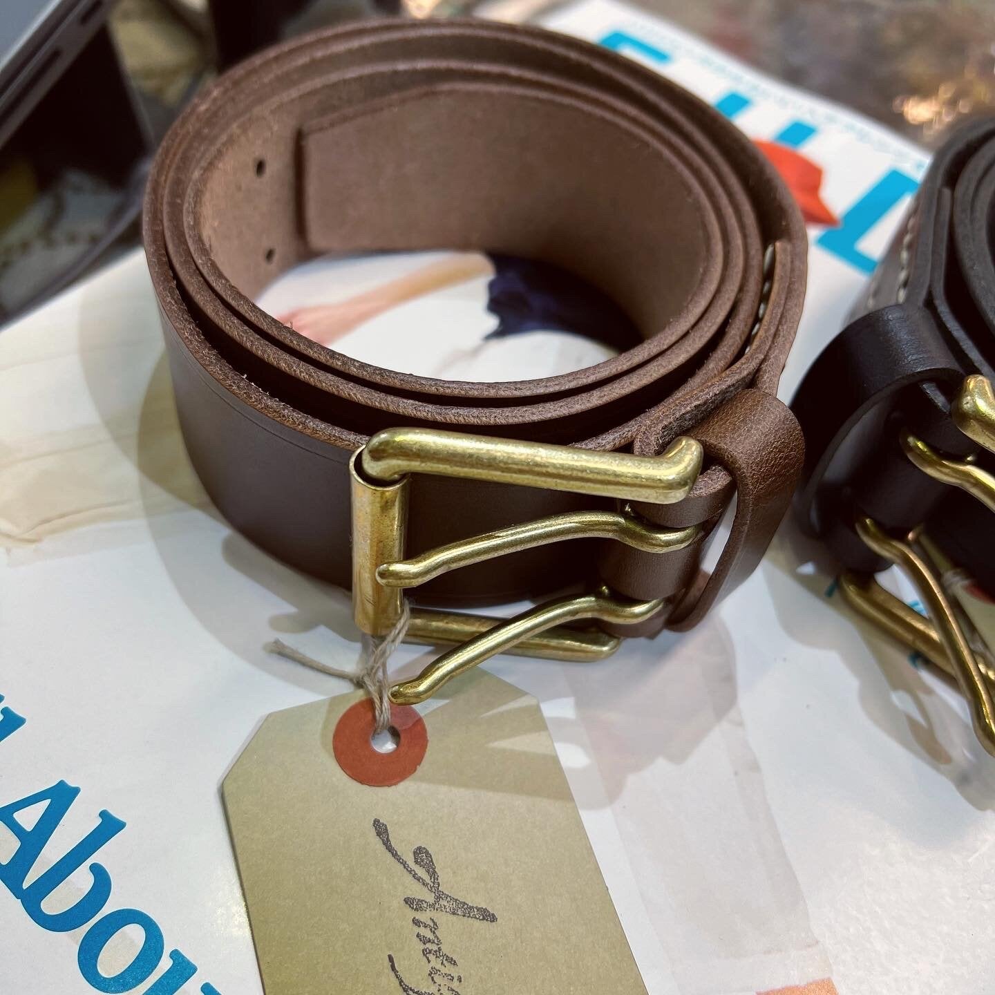Sale- Ichi ANTIQUITES Cowhide Belt, 2 Colors, made in Japan