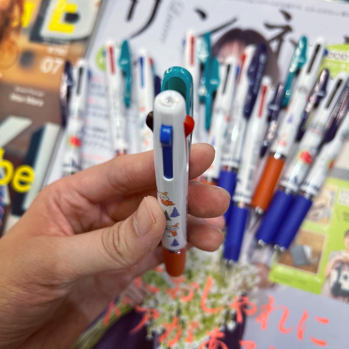 Little My 0.5mm 3 Colors Ballpoint Pens, 2 Patterns, made in Japan
