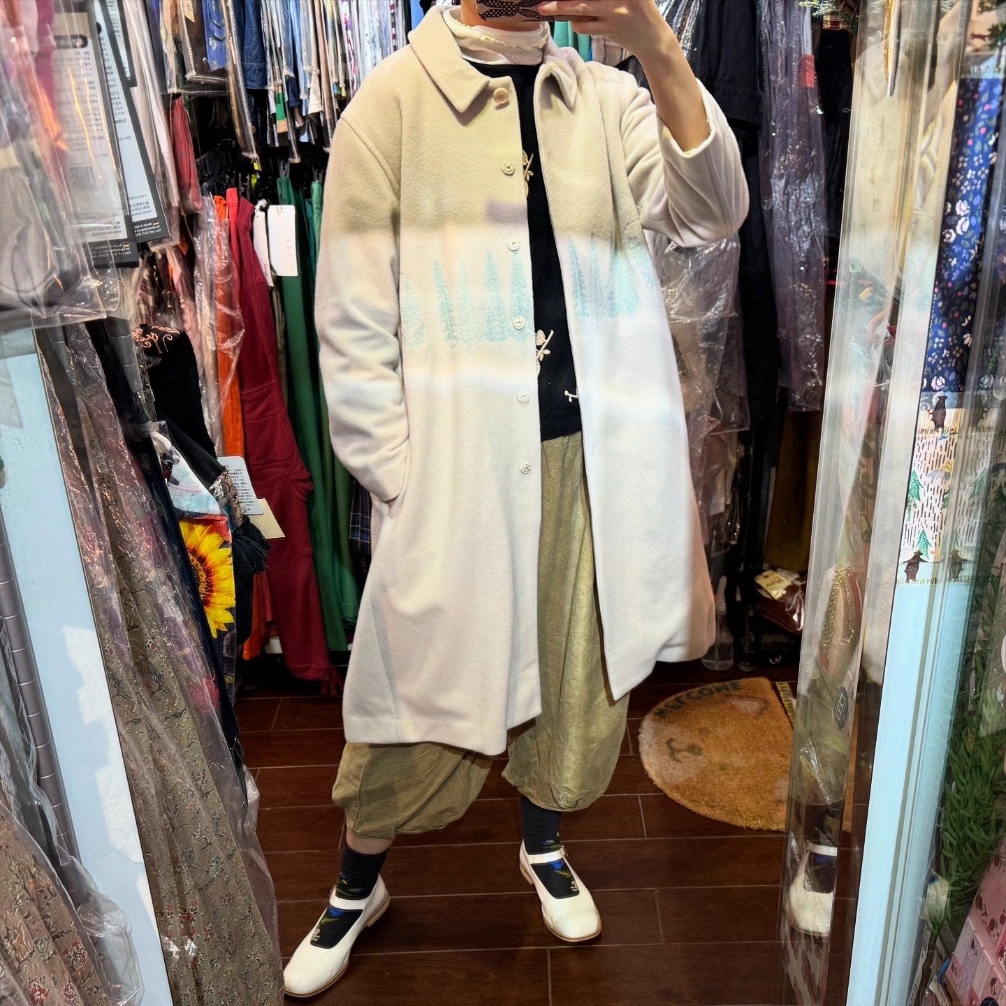 Sale- Haupia Oak and Forest Ivory Coat, made in Japan
