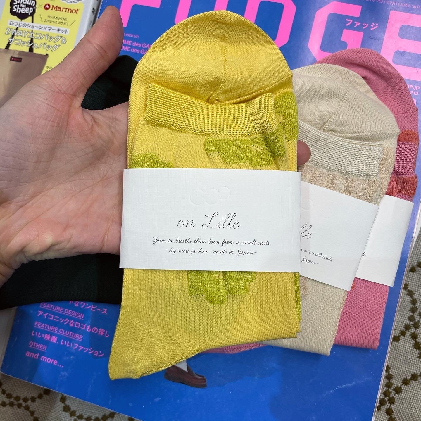 Sale- en Lille Floral Socks, 4 Colors, made in Japan