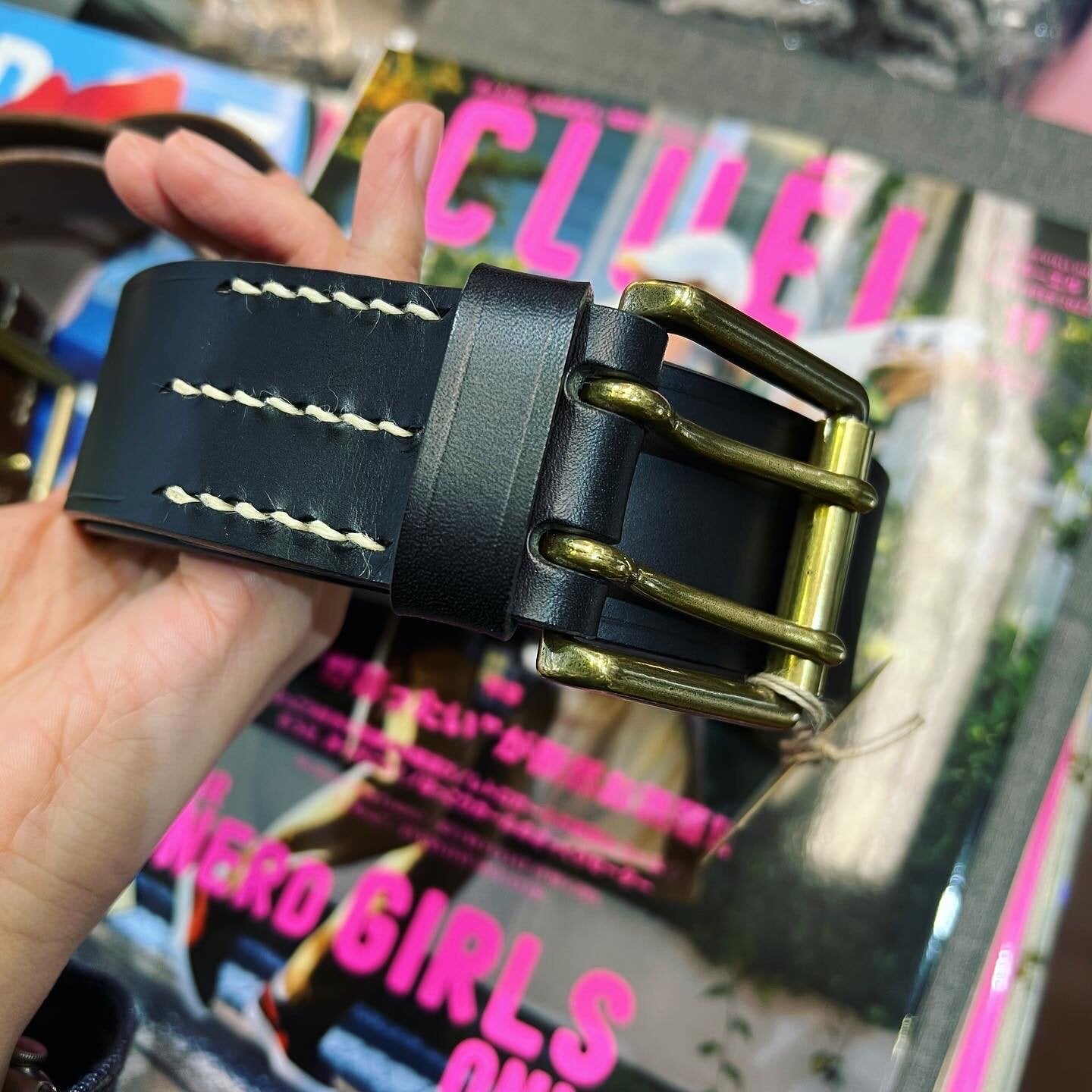 Sale- Ichi ANTIQUITES Cowhide Belt, 2 Colors, made in Japan