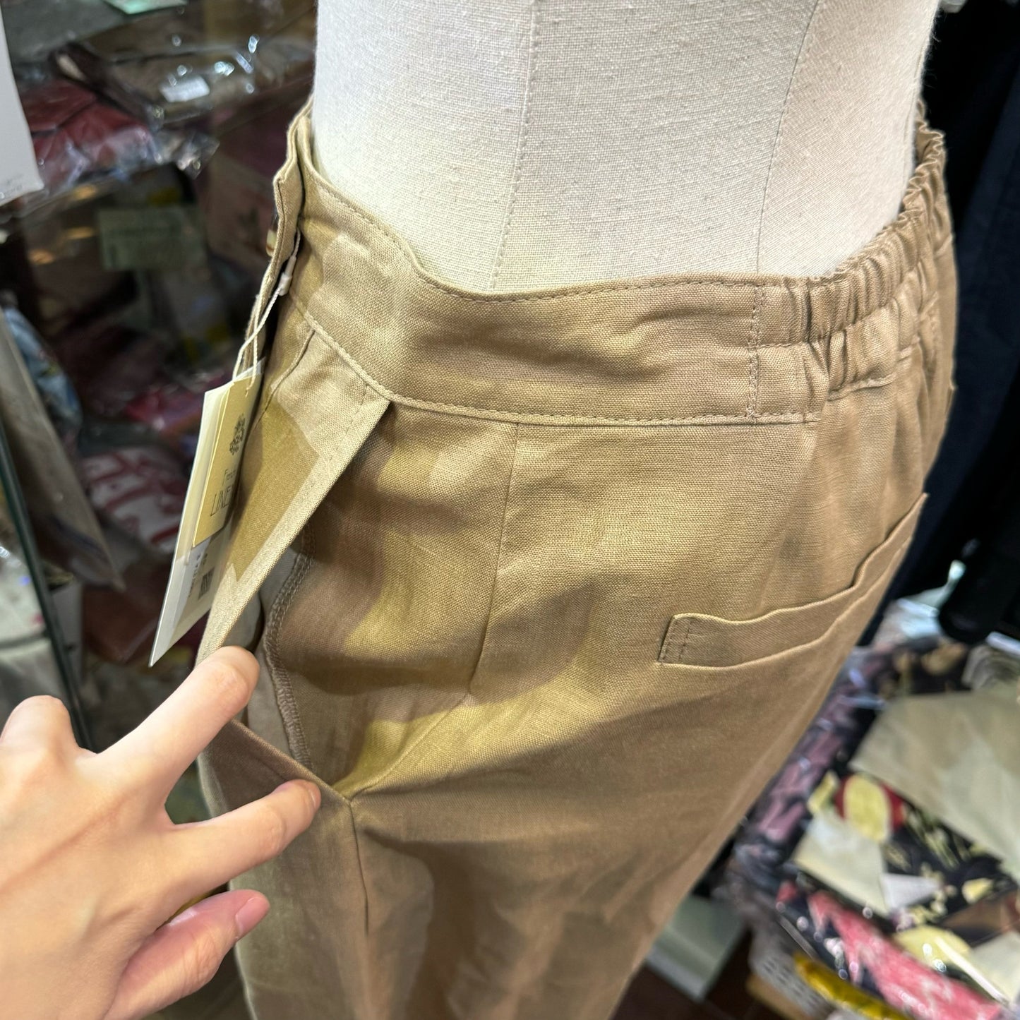 Vent d Ouest Beige French Linen Pants, size 40, made in Japan